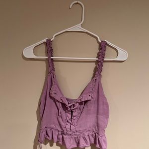 Urban Outfitters Lavender Lace Up Tank